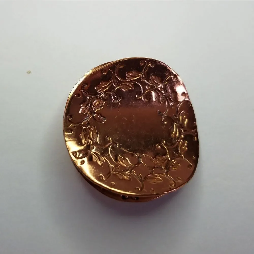 Vintage 1950's Gret Barkin Hand Wrought 3D Round Copper Pin Brooch New Hope PA
